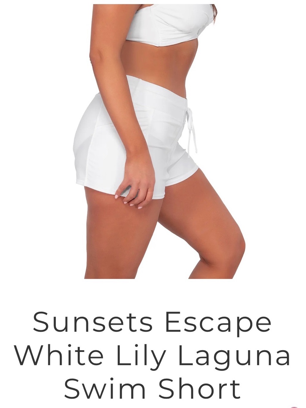Sunset Escape White Lily Laguna Women’s White Swim shorts